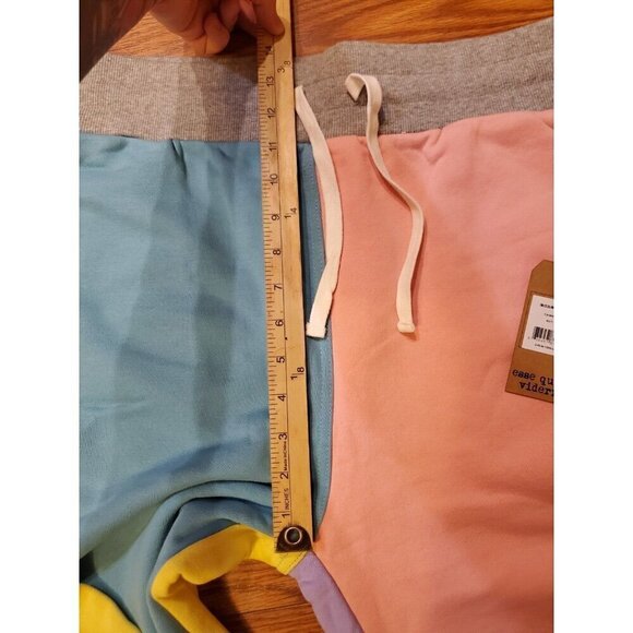 Mcnairy&co Cuffed Sweatpants Womens sz L Multicolor Spring Streetwear Heavy NWT - Picture 6 of 11